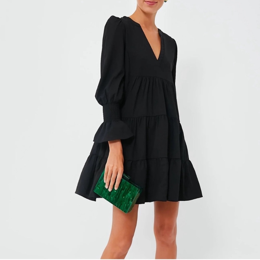 Tuckernuck Pomander Place Black Crepe Kenzo Dress
